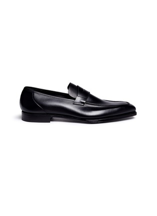 Main View - Click To Enlarge - GEORGE CLEVERLEY - 'George' leather penny loafers