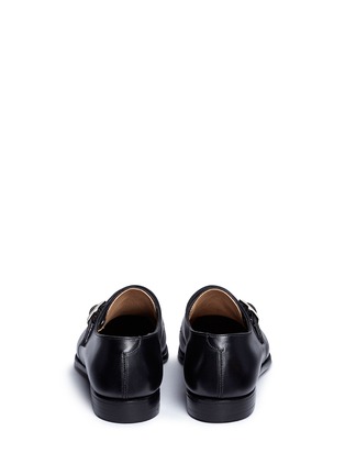 Back View - Click To Enlarge - GEORGE CLEVERLEY - 'Jonathan' leather monk strap shoes