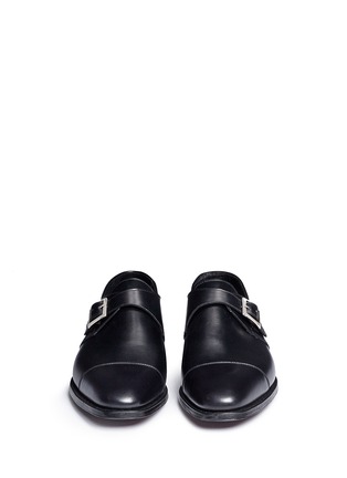 Front View - Click To Enlarge - GEORGE CLEVERLEY - 'Jonathan' leather monk strap shoes