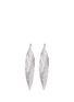 Main View - Click To Enlarge - AWÜ - Bamboo leaf sterling silver drop earrings