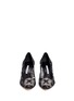 Front View - Click To Enlarge - MANOLO BLAHNIK - 'Hangisila' crystal jewel lace pumps