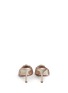 Back View - Click To Enlarge - MANOLO BLAHNIK - 'Hangisi' crystal brooch satin mules