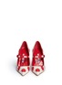 Front View - Click To Enlarge - MANOLO BLAHNIK - 'Campari' dot print canvas Mary Jane pumps