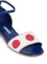 Detail View - Click To Enlarge - MANOLO BLAHNIK - 'Laura' dot print canvas sandals