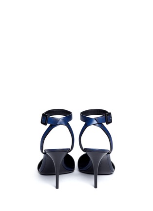 Back View - Click To Enlarge - ALEXANDER WANG - 'Lovisa' burnish leather ankle strap pumps