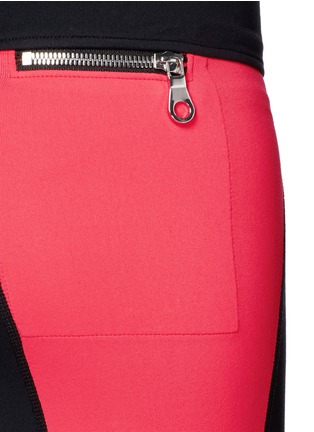 Detail View - Click To Enlarge - LIVE THE PROCESS - 'Contour' cropped colourblock leggings