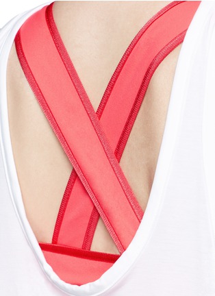 Detail View - Click To Enlarge - LIVE THE PROCESS - 'Linear V' sports bra combo tank top