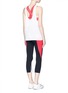 Figure View - Click To Enlarge - LIVE THE PROCESS - 'Linear V' sports bra combo tank top