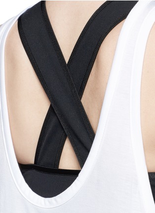 Detail View - Click To Enlarge - LIVE THE PROCESS - 'Linear V' sports bra combo tank top