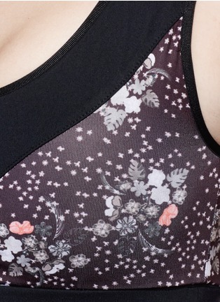 Detail View - Click To Enlarge - LIVE THE PROCESS - 'Scoop' floral print sports bra top