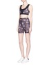 Figure View - Click To Enlarge - LIVE THE PROCESS - 'Scoop' floral print sports bra top