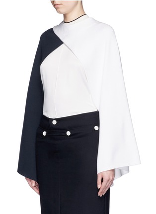 Front View - Click To Enlarge - HYKE - Cotton-silk jersey cape