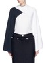Main View - Click To Enlarge - HYKE - Cotton-silk jersey cape