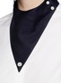 Detail View - Click To Enlarge - HYKE - Triangle collar cotton shirt