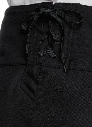 Detail View - Click To Enlarge - HYKE - Foldover front wide leg pants