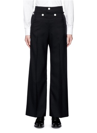 Main View - Click To Enlarge - HYKE - Foldover front wide leg pants