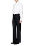 Figure View - Click To Enlarge - HYKE - Foldover front wide leg pants