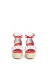 Front View - Click To Enlarge - ISA TAPIA - 'Florence' cherry appliqué leather espadrille flatform sandals