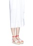 Figure View - Click To Enlarge - ISA TAPIA - 'Florence' cherry appliqué leather espadrille flatform sandals
