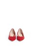 Front View - Click To Enlarge - ISA TAPIA - 'Dora' stud scalloped suede skimmer flats