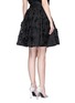 Back View - Click To Enlarge - ALICE & OLIVIA - 'Earla' floral embroidery appliqué flare skirt