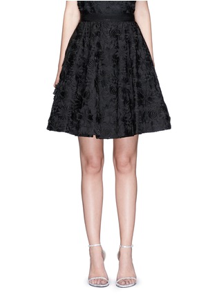 Main View - Click To Enlarge - ALICE & OLIVIA - 'Earla' floral embroidery appliqué flare skirt