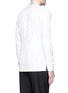 Back View - Click To Enlarge - BALENCIAGA - Contrast collar cotton poplin shirt
