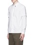 Front View - Click To Enlarge - BALENCIAGA - Detachable sleeve cotton poplin shirt