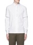 Main View - Click To Enlarge - BALENCIAGA - Detachable sleeve cotton poplin shirt