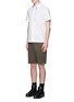 Figure View - Click To Enlarge - BALENCIAGA - Detachable sleeve cotton poplin shirt