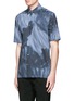 Front View - Click To Enlarge - BALENCIAGA - Shadow print cotton poplin shirt