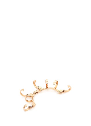 Detail View - Click To Enlarge - REPOSSI - 'Berbère' 18k gold seven row linked ear cuff