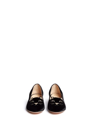 Figure View - Click To Enlarge - 201890246 - 'Incy Kitty' velvet flats