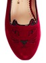 Detail View - Click To Enlarge - 201890246 - 'Incy Kitty' velvet kids flats
