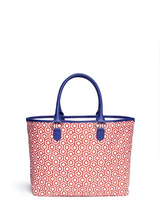Back View - Click To Enlarge - MISCHA - 'Shopper' hexagon print coated canvas tote