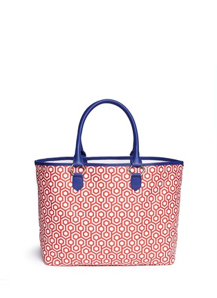 Main View - Click To Enlarge - MISCHA - 'Shopper' hexagon print coated canvas tote
