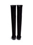 Back View - Click To Enlarge - GIANVITO ROSSI - Chamois suede thigh high boots