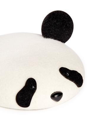 Detail View - Click To Enlarge - PIERS ATKINSON - 'Panda' mini felt beret hat