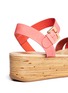 Detail View - Click To Enlarge - SERGIO ROSSI - Bamboo flatform leather sandals