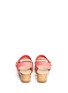 Back View - Click To Enlarge - SERGIO ROSSI - Bamboo flatform leather sandals