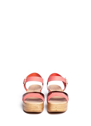 Figure View - Click To Enlarge - SERGIO ROSSI - Bamboo flatform leather sandals