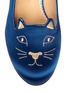 Detail View - Click To Enlarge - CHARLOTTE OLYMPIA - Kitty silk flats