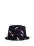 Figure View - Click To Enlarge - THOM BROWNE  - Shark and surfboard silk jacquard bucket hat