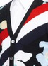 Detail View - Click To Enlarge - THOM BROWNE  - Floral stripe intarsia cashmere cardigan
