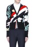Main View - Click To Enlarge - THOM BROWNE  - Floral stripe intarsia cashmere cardigan