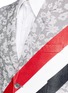 Detail View - Click To Enlarge - THOM BROWNE  - Stripe floral jacquard blazer