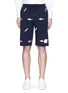 Main View - Click To Enlarge - THOM BROWNE  - Shark surfboard embroidered sweat shorts