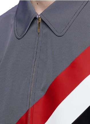 Detail View - Click To Enlarge - THOM BROWNE  - Stripe print pincheck blouson jacket