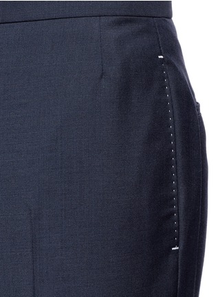 Detail View - Click To Enlarge - THOM BROWNE  - 'Trompe-l'œil' cropped mohair-wool pants