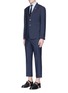 Figure View - Click To Enlarge - THOM BROWNE  - 'Trompe-l'œil' cropped mohair-wool pants